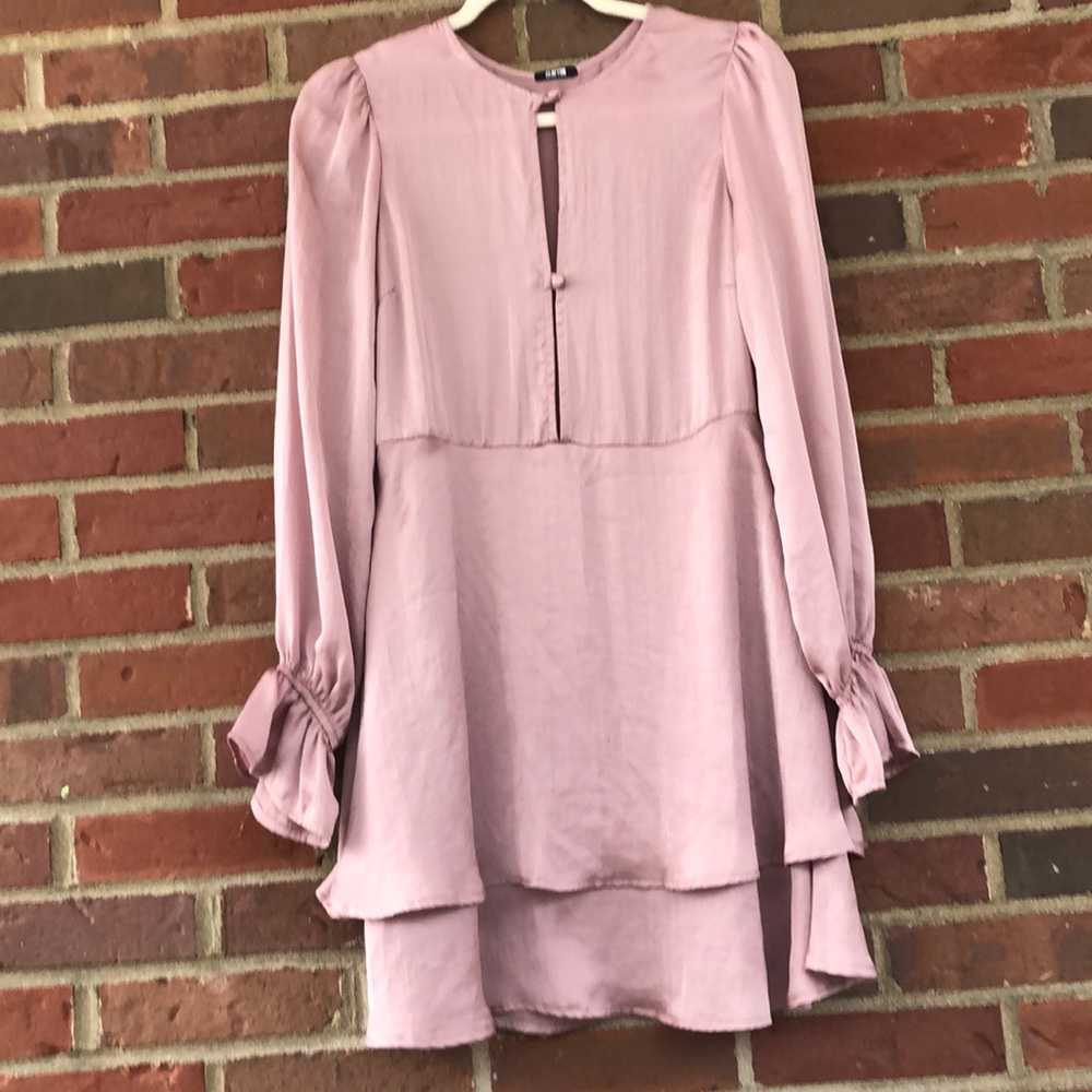 Clayton Satin Mauve Dress